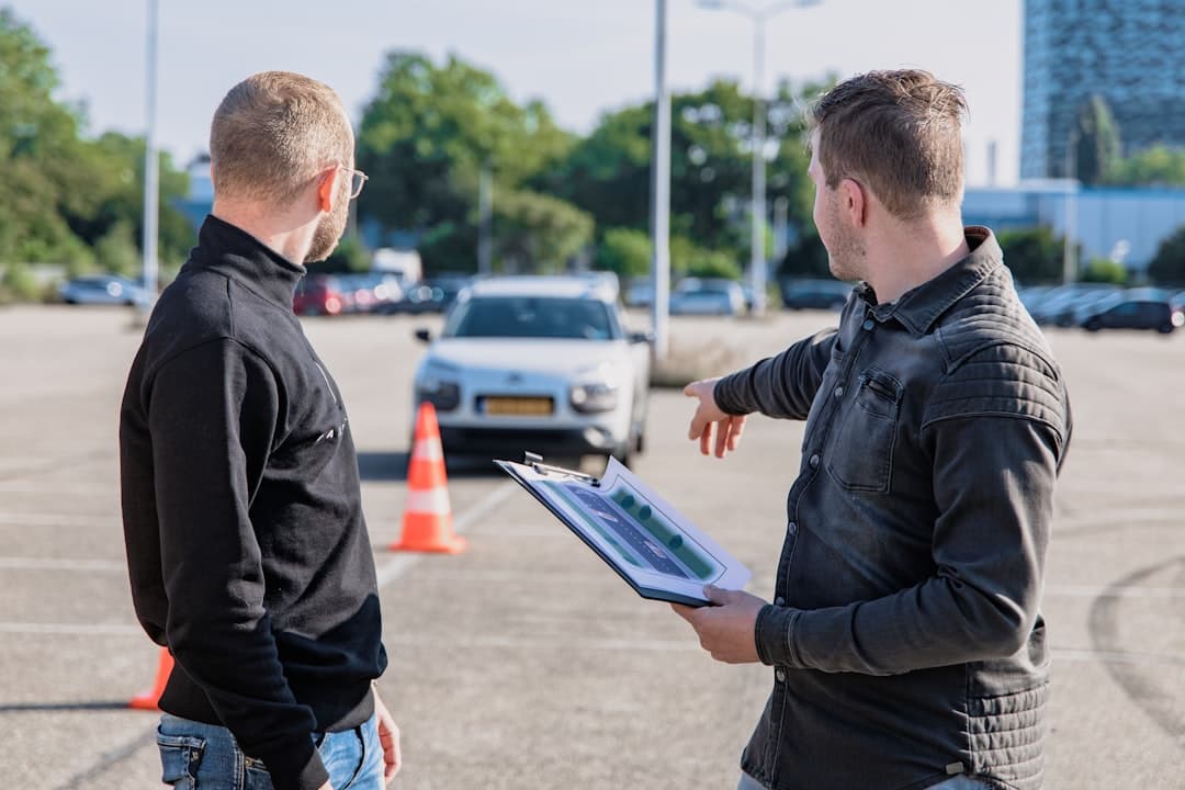 Test Route Driving School instructor with student